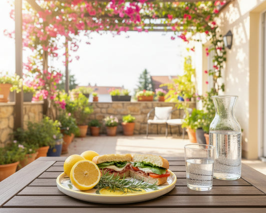 Flacher Teller mit Rand "Früchtchen - Limonen" (Ø 26 cm)