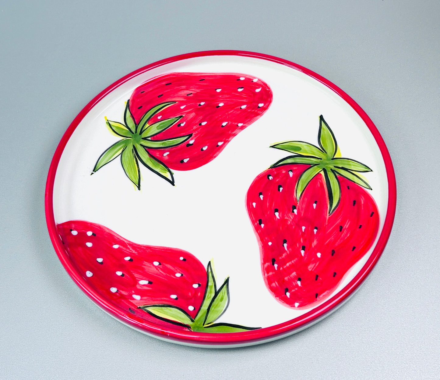 Schale "Früchtchen - Erdbeeren" (Ø 23 cm, 6 cm Höhe)