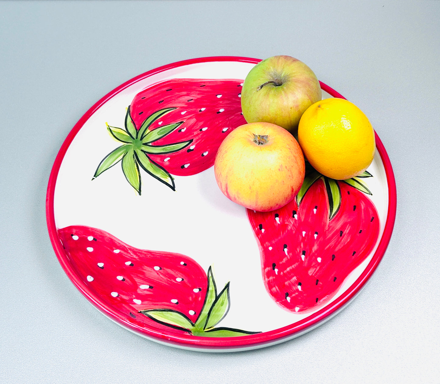 Schale "Früchtchen - Erdbeeren" (Ø 23 cm, 6 cm Höhe)