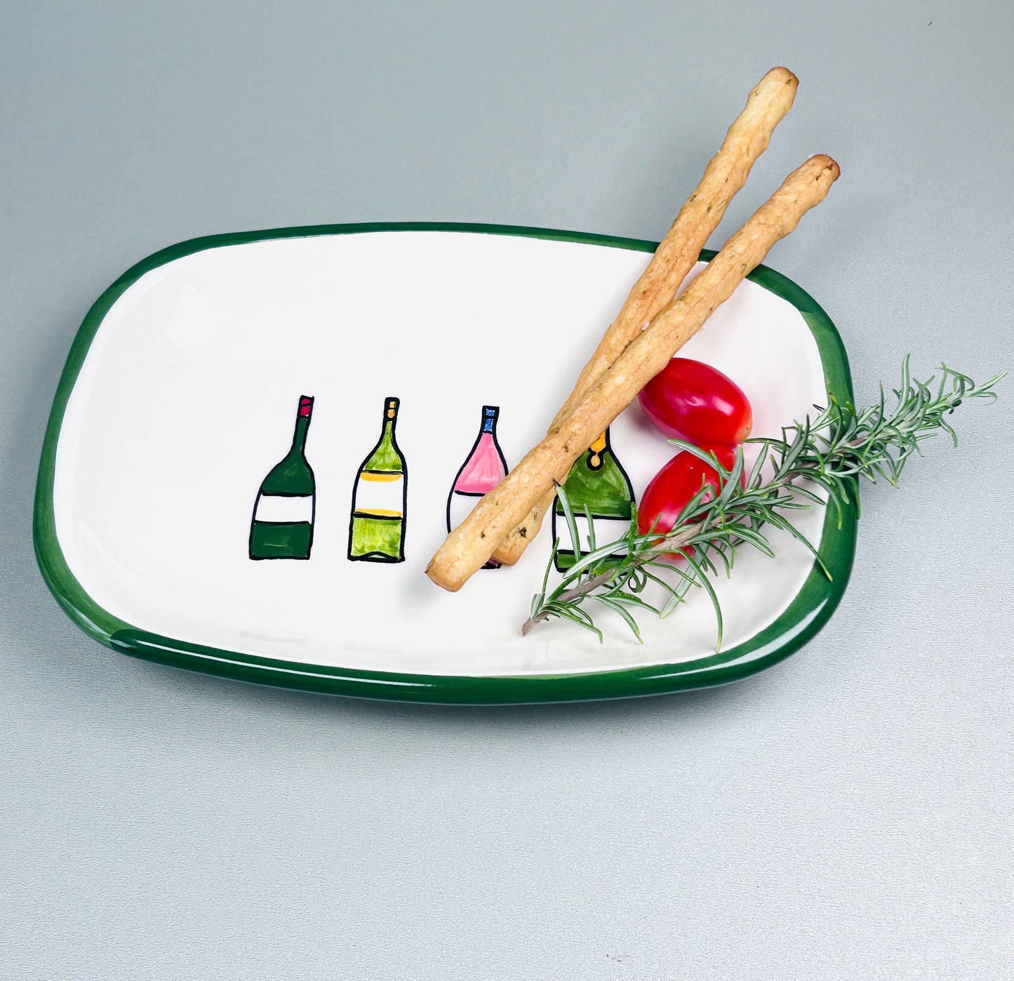 Servierteller länglich "Weinfreude" (24 cm x 16 cm)