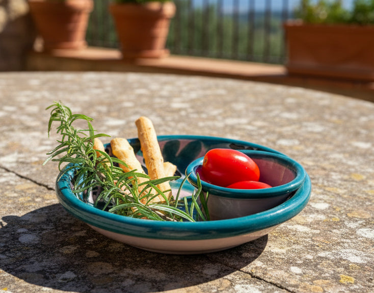 Schale mit integrierter Dip-Schale „Florentina“ (Ø 15 cm, Höhe: 5 cm)