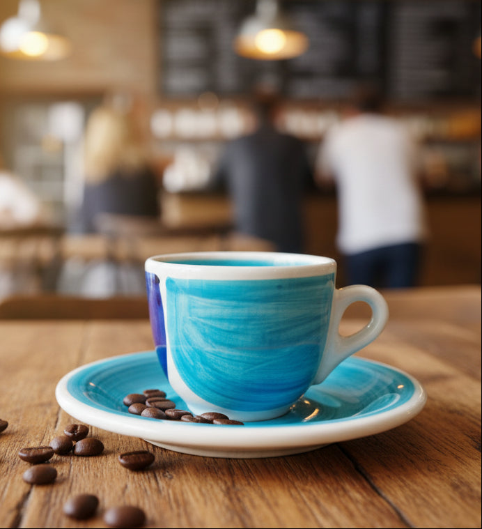 Espresso Tasse mit Untertasse "Azur" (Tasse Ø: 6,5 cm Ø Untertasse: 12 cm)