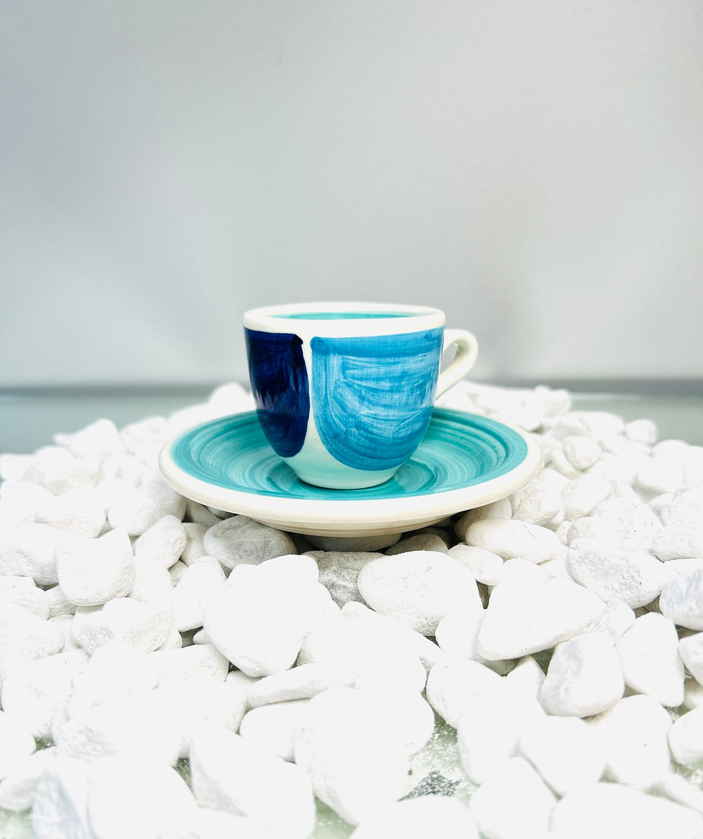 Espresso Tasse mit Untertasse "Azur" (Tasse Ø: 6,5 cm Ø Untertasse: 12 cm)