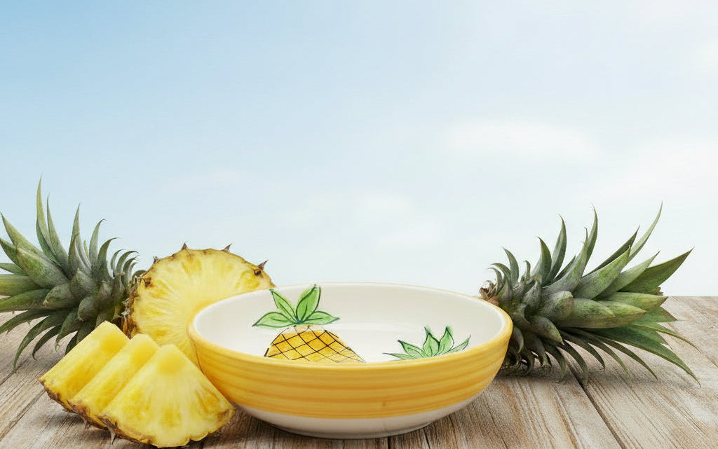 Schale "Ananas" (Ø 23 cm, 6 cm Höhe)