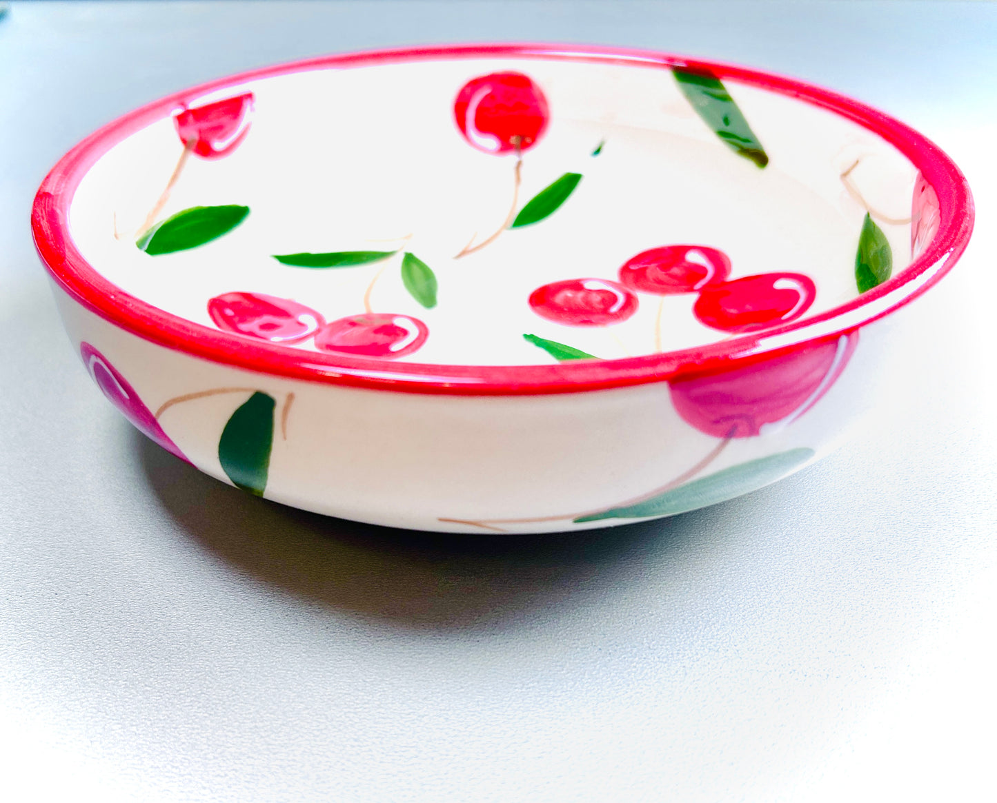 Schale "Früchtchen - rote Kirschen" (Ø 18 cm Höhe: 5 cm )