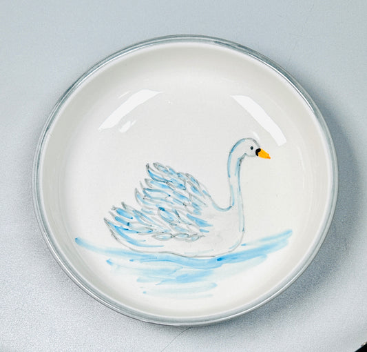 Schale "Schwanenglück" (Ø 23 cm, 6 cm Höhe)