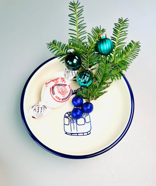 Schale "Berggondel" (Ø 23 cm, 6 cm Höhe)