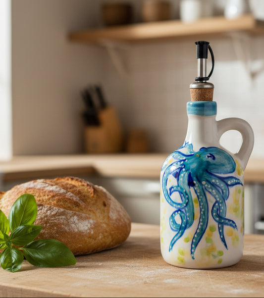 Ölflasche "Paulchen die Krake" ( 15 x 8 cm)