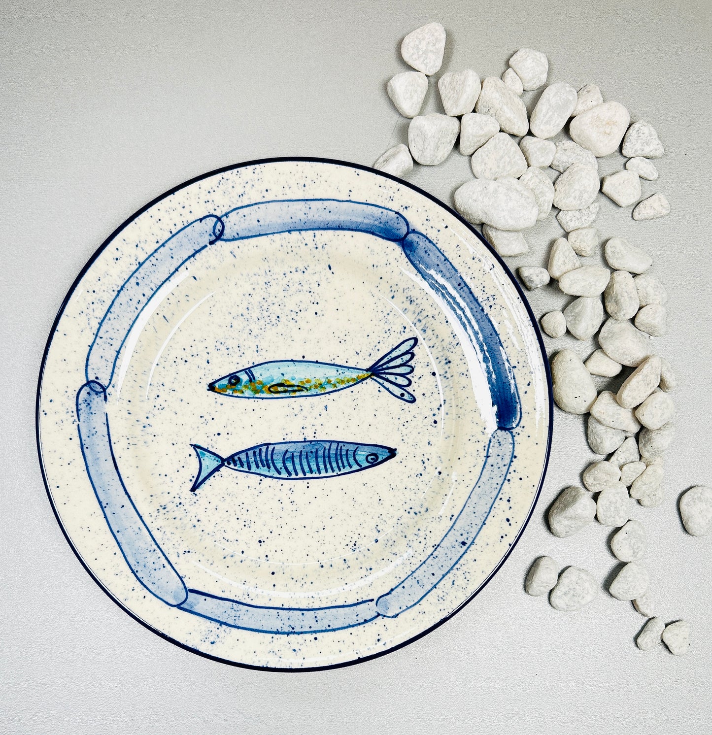 Teller flach "Sardinen" (Ø25 cm)