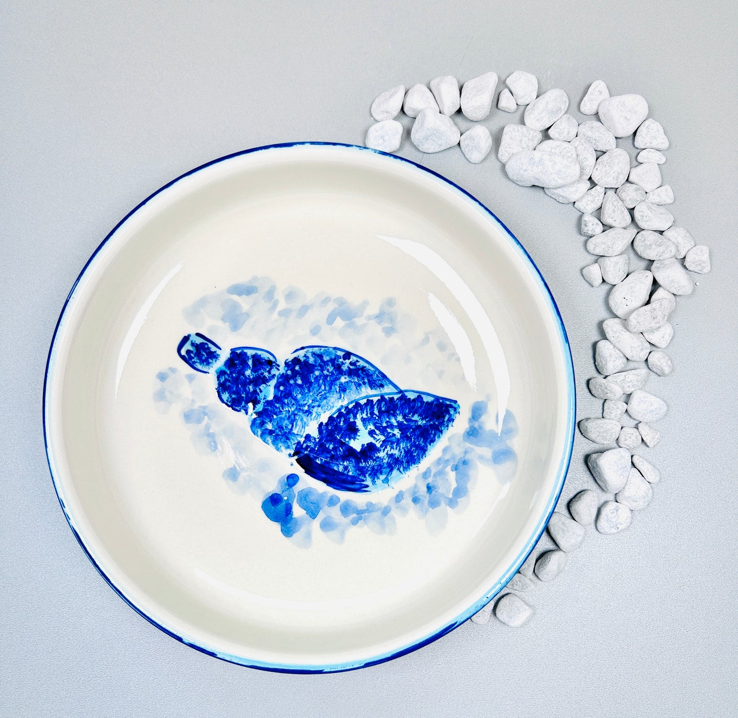 Schale "Pazifia", außen blau (Ø 27 cm Höhe: 6 cm)