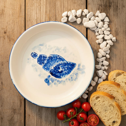 Schale Pazifia (Ø 23 cm, 6 cm Höhe, außen blau)