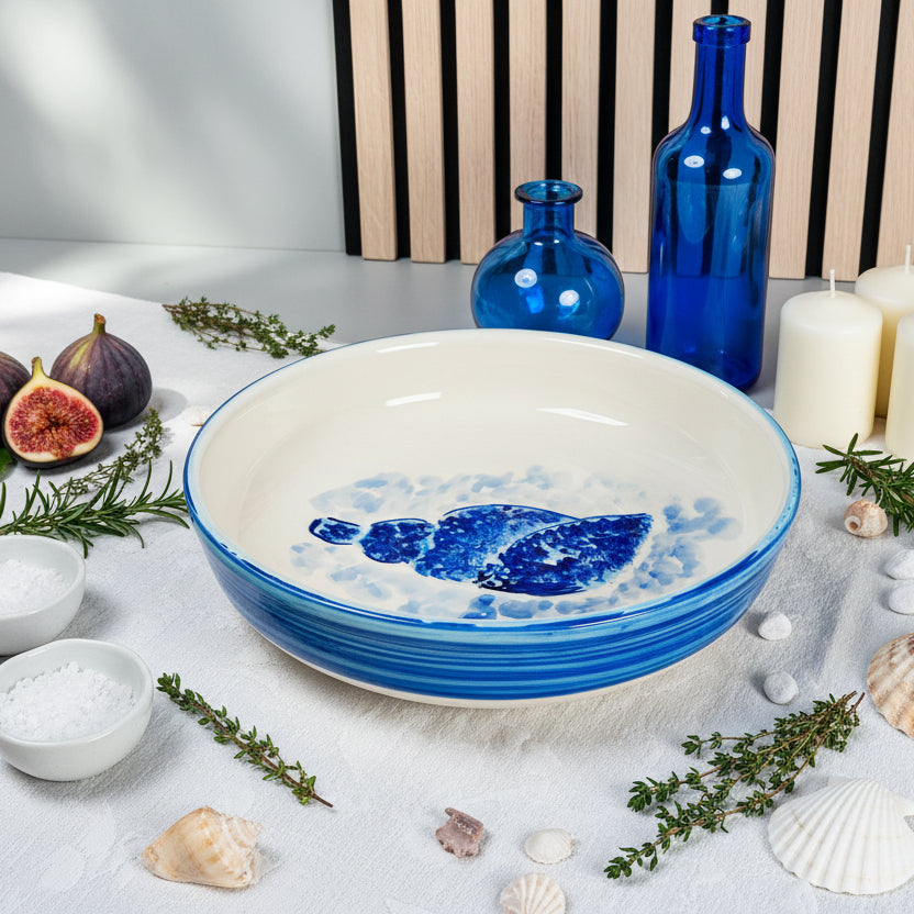 Schale "Pazifia", außen blau (Ø 27 cm, Höhe: 7 cm)