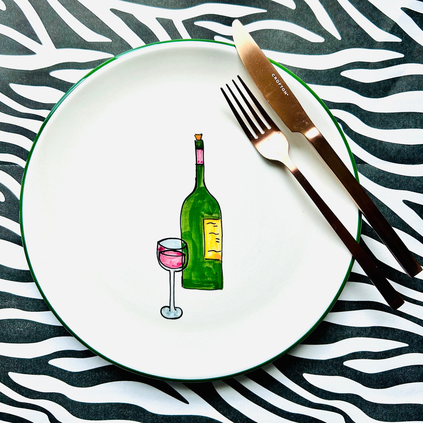 Teller flach "Weinfreude" flach (Ø 25 cm)