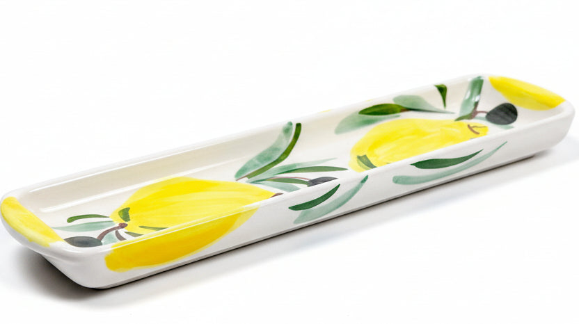 Servierplatte länglich "Zitronen" (29 cm x 7,5 cm)