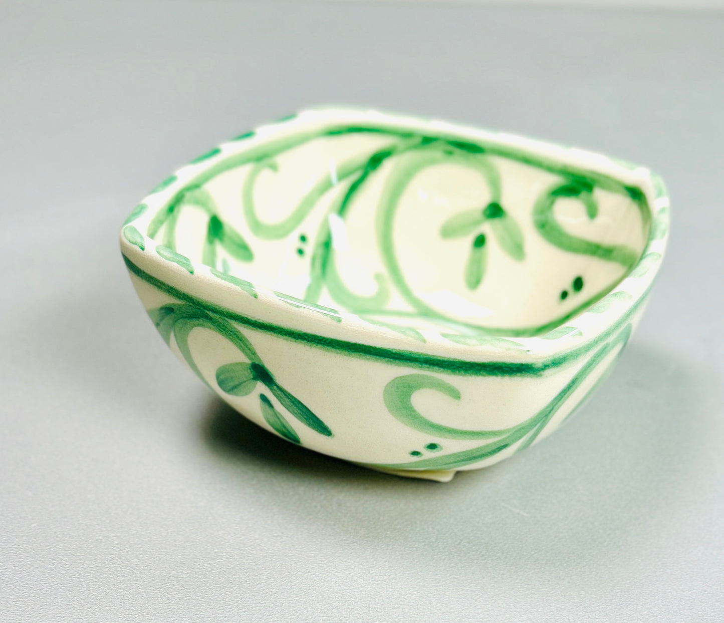 Schale quadratisch, runde Ecken, "Träume von Sevilla" (Länge + Breite: 12 cm, Höhe: 6 cm)
