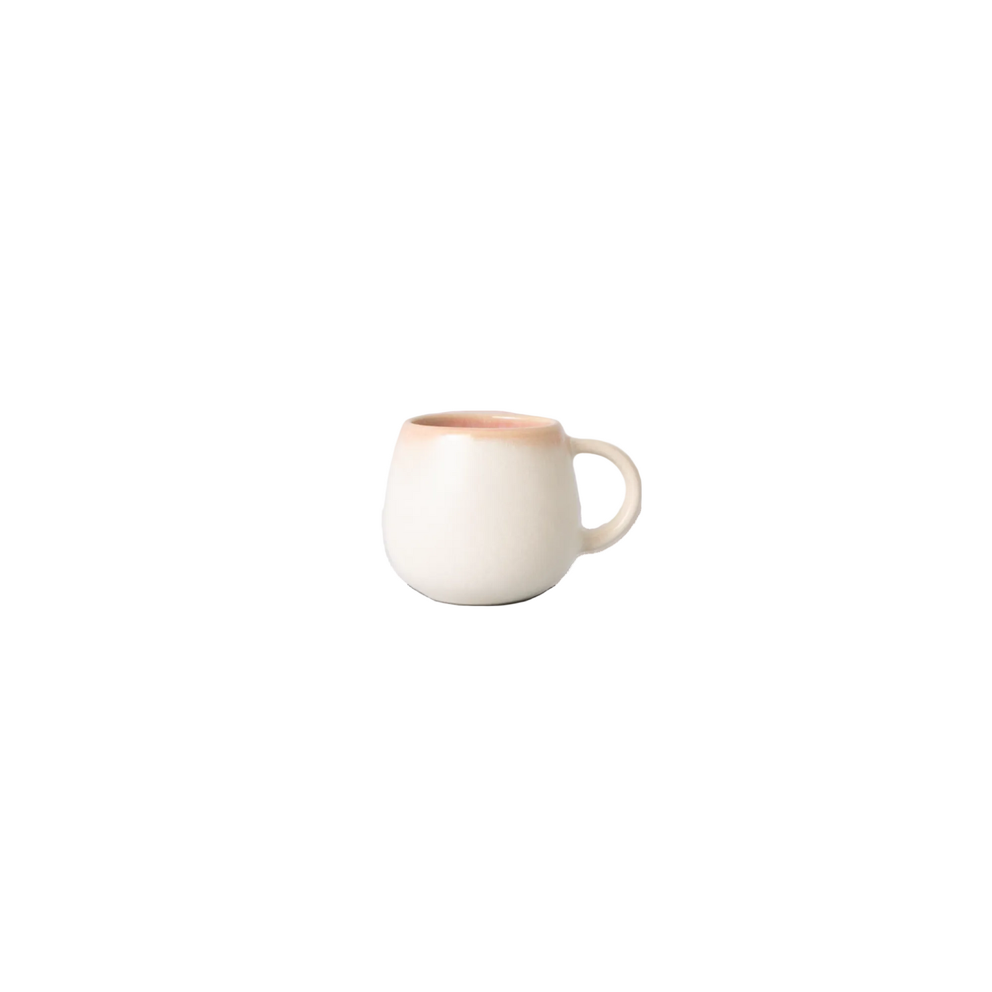 Terrafina Aurora Becher in Creme – bauchige Form mit zartem Aurora-Farbschimmer im Inneren, 360 ml, handgefertigt in Portugal