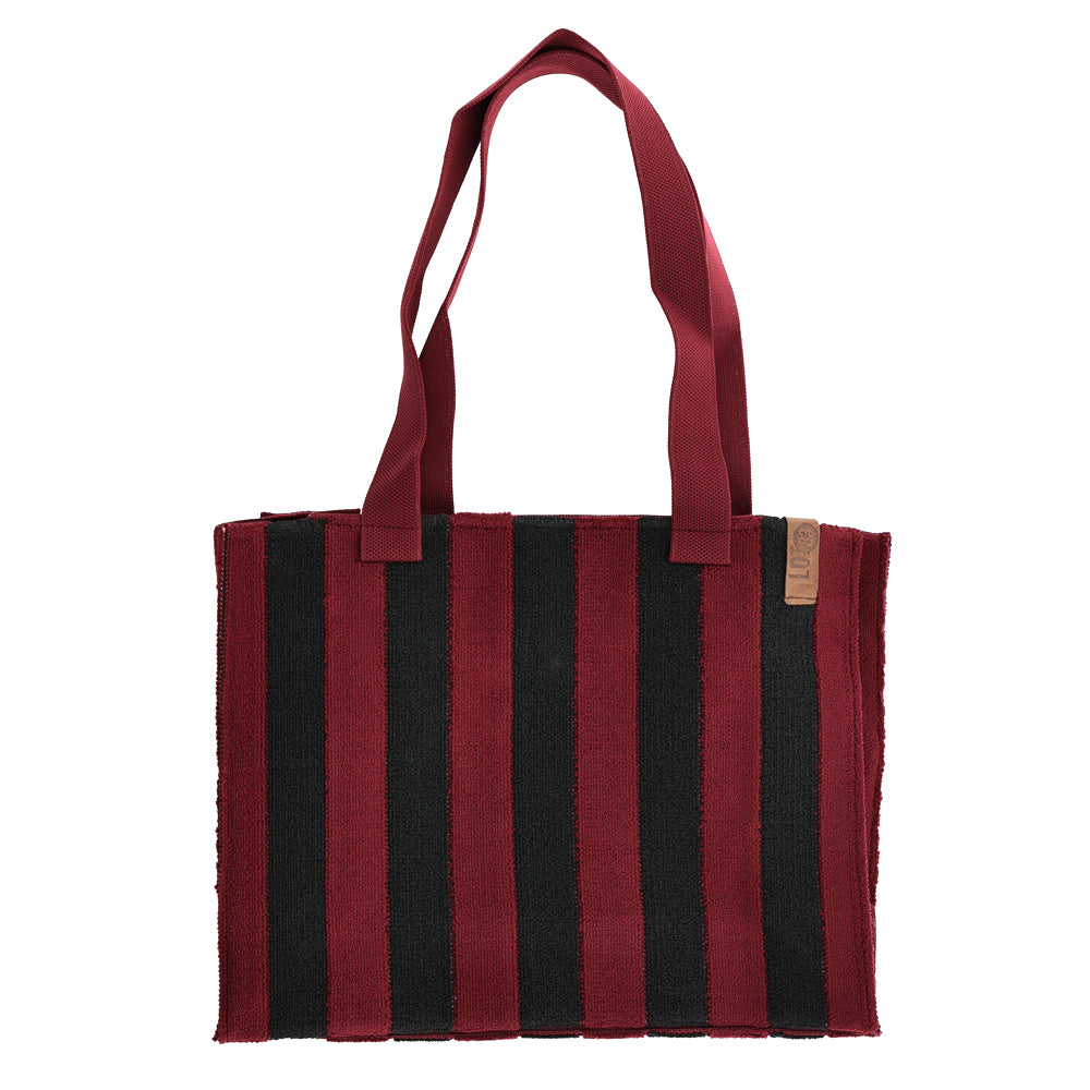 Tasche Femke weinrot-schwarz (flauschig)