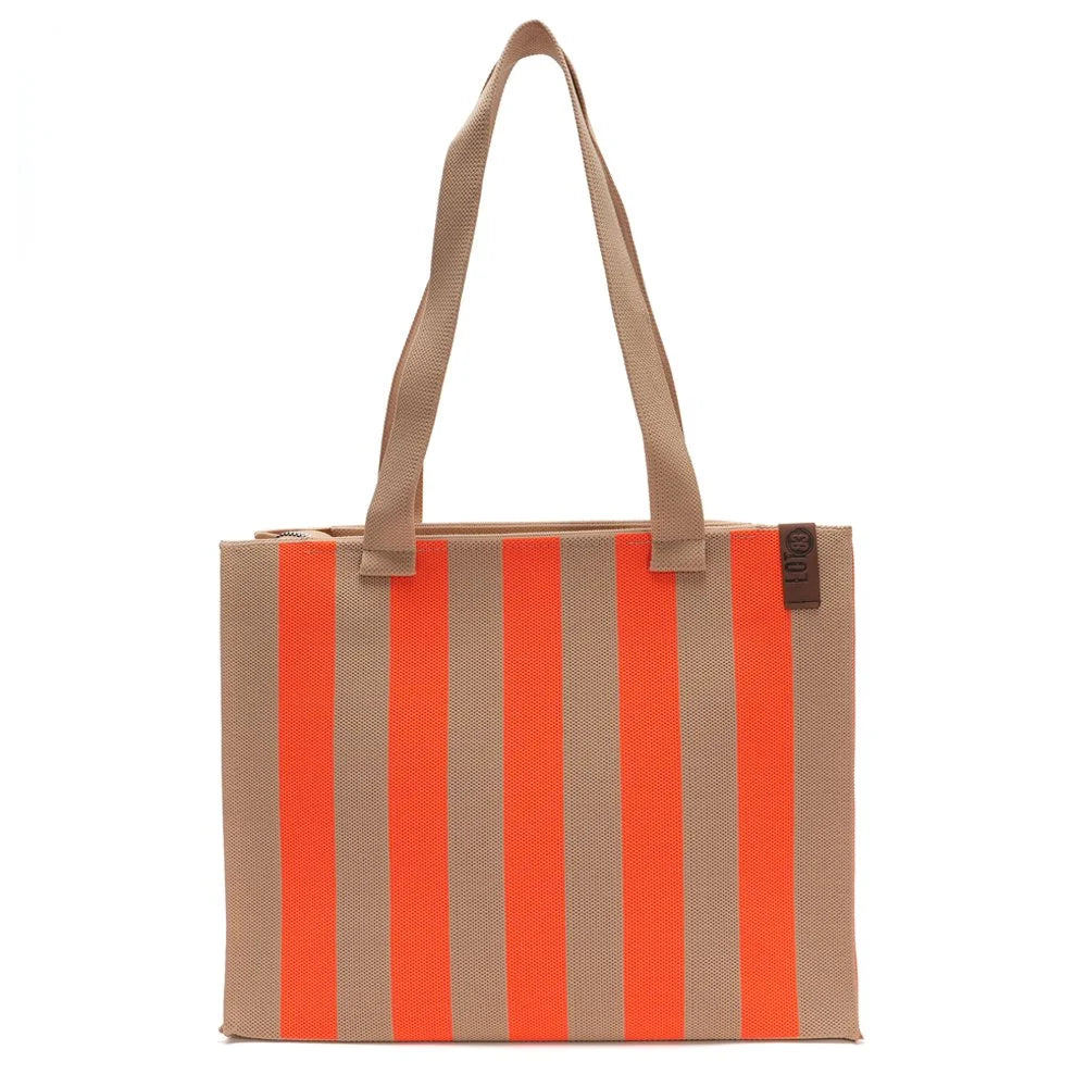 Tasche Femke beige - neonorange