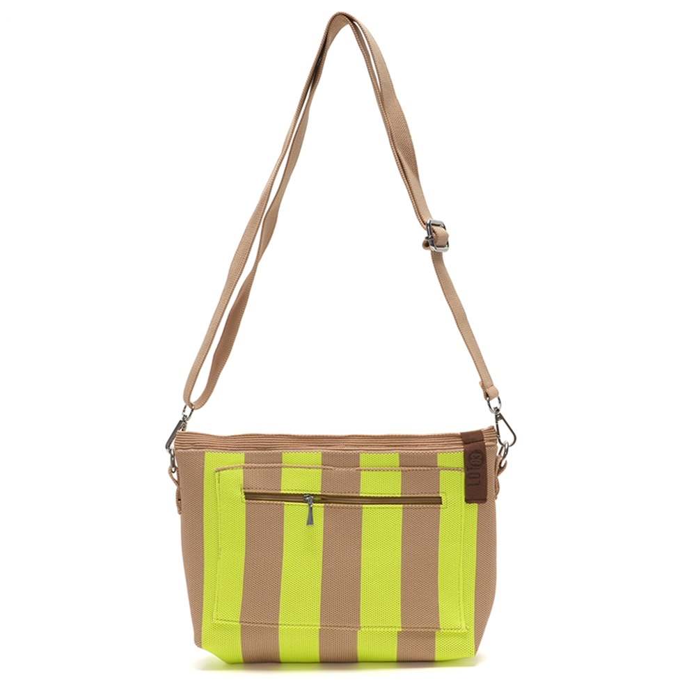 Tasche Kaat beige - neongelb