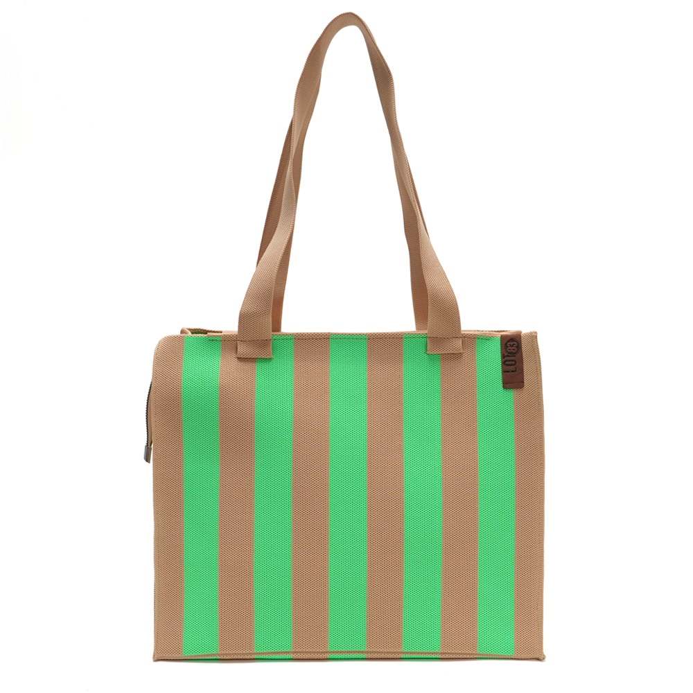 Tasche Femke beige - neongrün