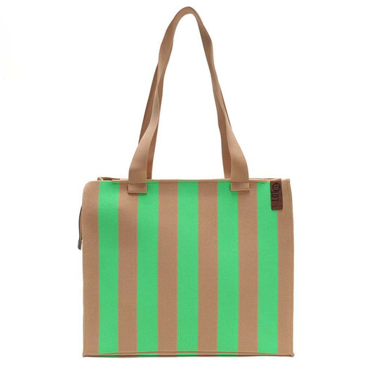 Tasche Femke beige - neongrün