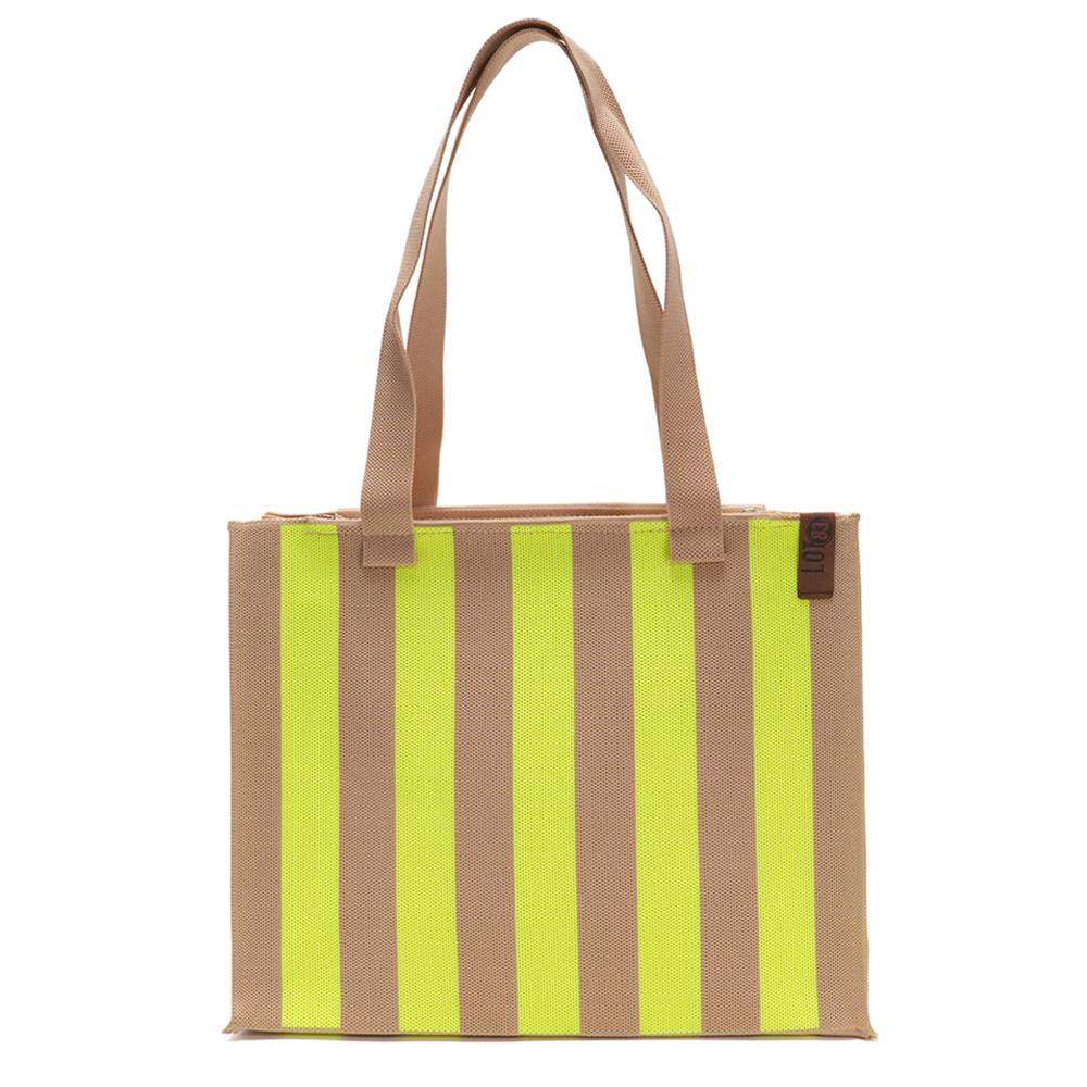 Tasche Femke beige - neongelb