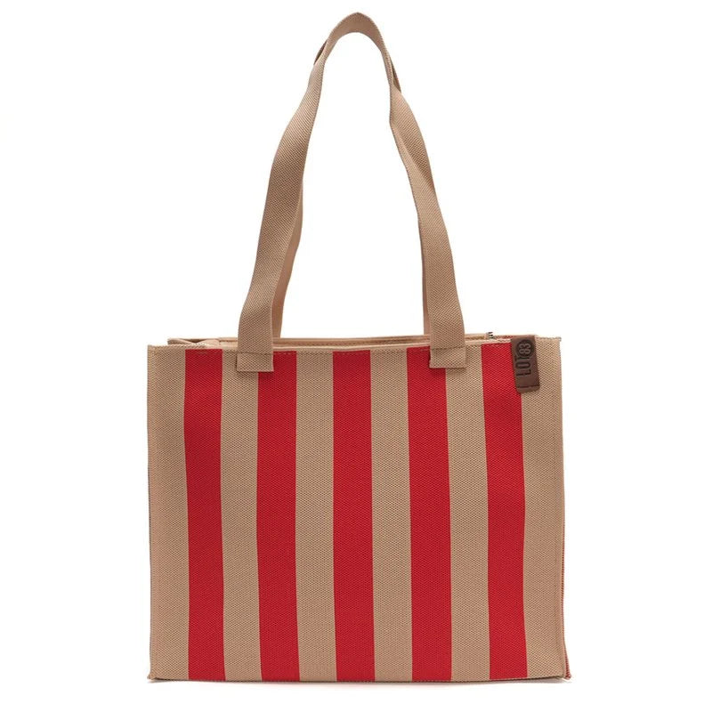 Tasche Femke beige- rot