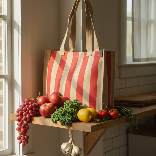 Tasche Femke beige- rot
