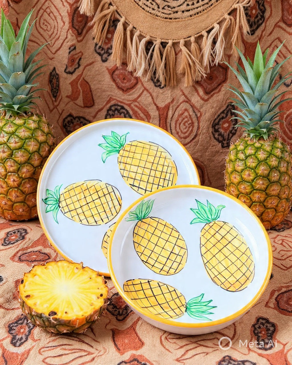 Schale "Ananas" (Ø 23 cm, 6 cm Höhe)