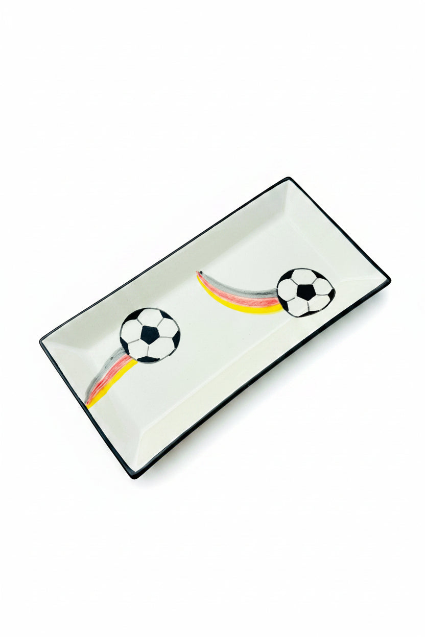 Servierplatte eckig/Snackteller "World Cup" (24 x 12 cm)