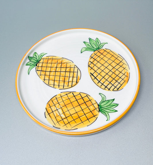 Flacher Teller mit Rand "Früchtchen - Ananas" (Ø 26 cm)