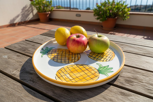 Flacher Teller mit Rand "Früchtchen - Ananas" (Ø 26 cm)