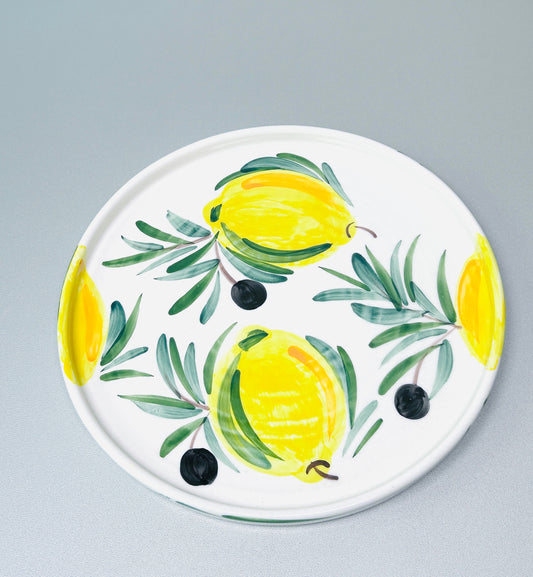 Flacher Teller mit Rand "Früchtchen - Limonen" (Ø 26 cm)