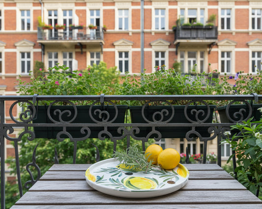 Flacher Teller mit Rand "Früchtchen - Limonen" (Ø 26 cm)