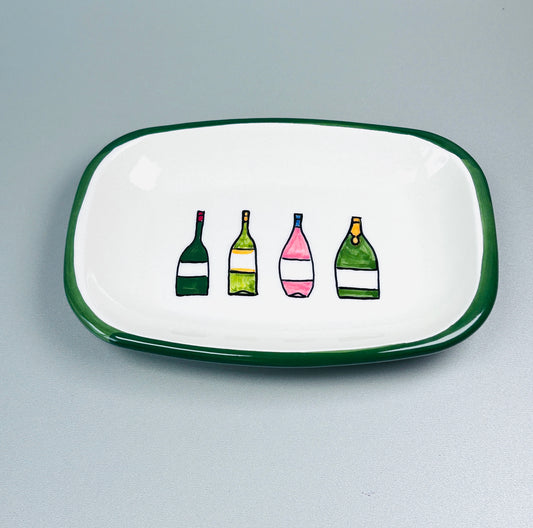 Servierteller länglich "Weinfreude" (24 cm x 16 cm)