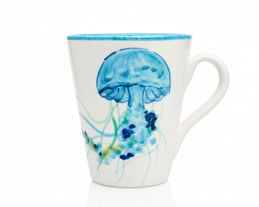 Kaffeetasse – Kollektion „Wilma die Quallenlady“, Höhe 11,5 cm, Ø 10 cm