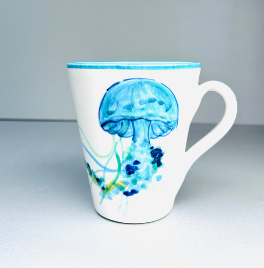 Kaffeetasse – Kollektion „Wilma die Quallenlady“, Höhe 11,5 cm, Ø 10 cm
