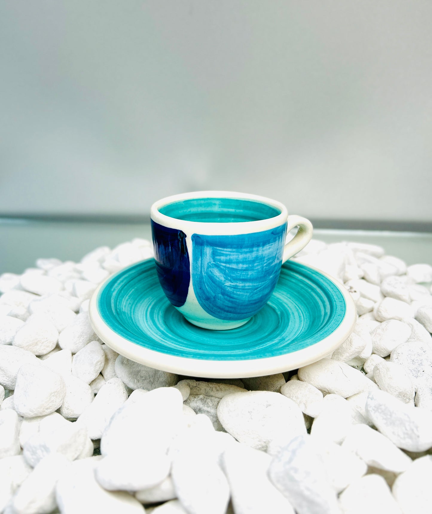 Espresso Tasse mit Untertasse "Azur" (Tasse Ø: 6,5 cm Ø Untertasse: 12 cm)