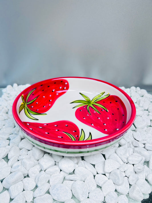 Schale "Früchtchen - Erdbeeren" (Ø 23 cm, 6 cm Höhe)