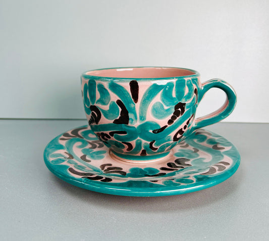 Tasse mit Untertasse "Florentina" (Ø Untertasse: 19 cm  Ø Tasse: 9 cm) (