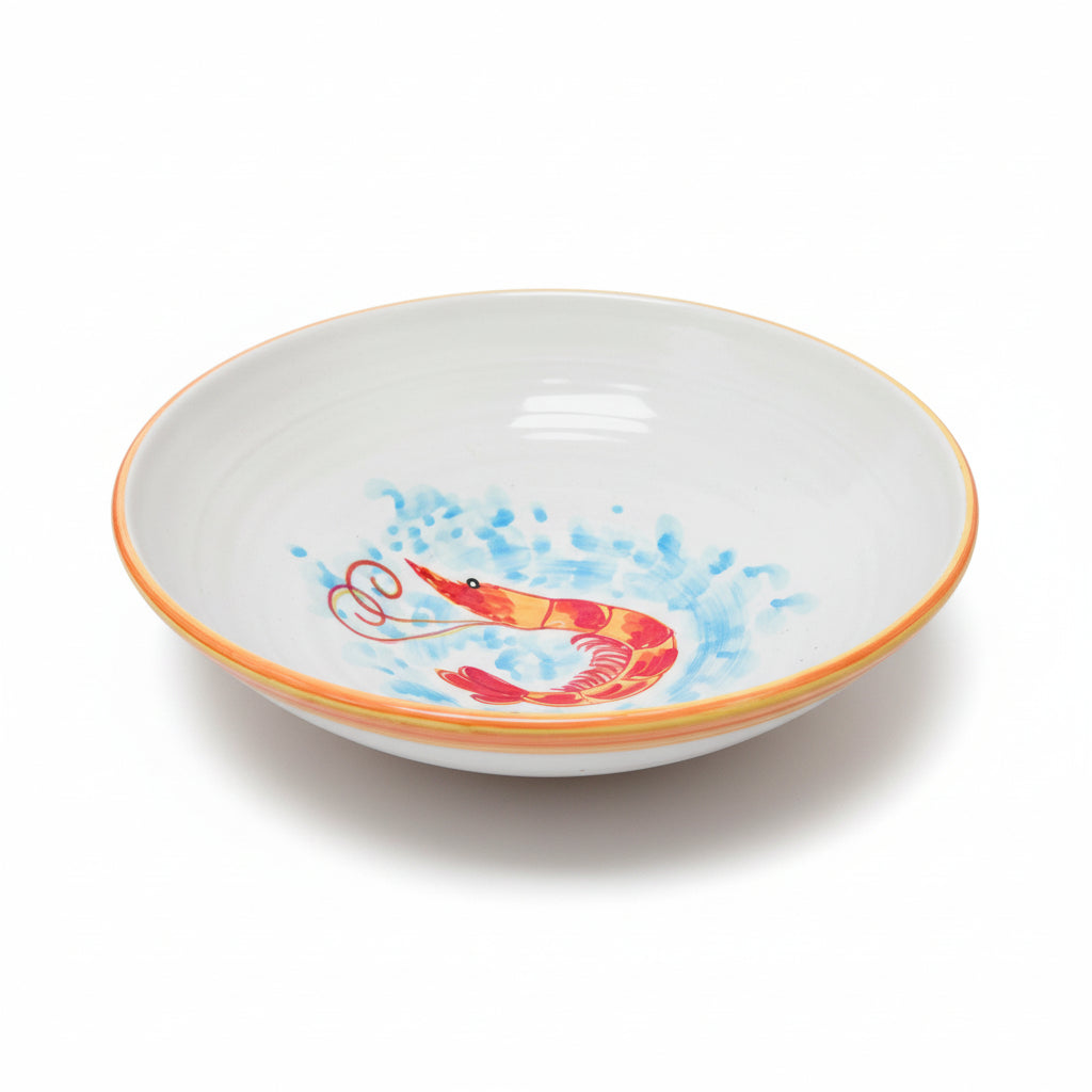 Schüssel "Carlos die kleine Garnele", außen orange (Ø 33 cm, Höhe: 12cm)