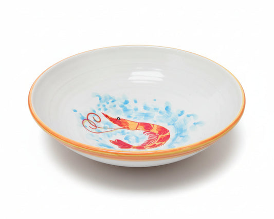 Schüssel "Carlos die kleine Garnele", außen orange (Ø 33 cm, Höhe: 12cm)
