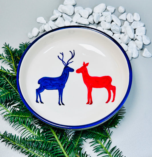 Schale "Hirsch & Reh" (Ø 18 cm Höhe: 5 cm)