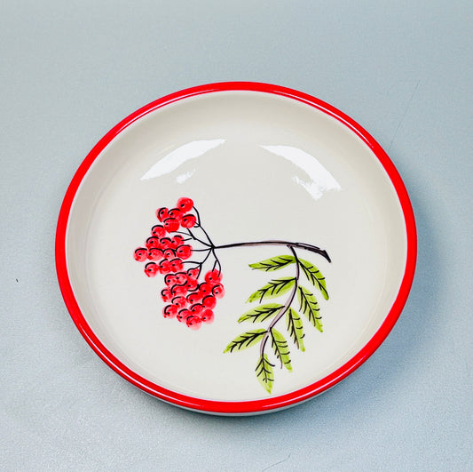 Schale "„Zweig der roten Beere“ (18 x 5cm)