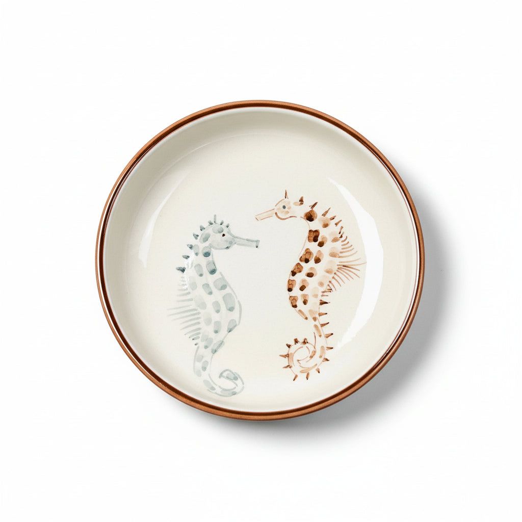 Schale Seepferdchen „Perla & Silas“ (Ø 23 cm, Höhe: 6 cm)