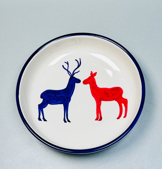 Schale "Hirsch und Reh " (Ø 23 cm, Höhe: 6 cm)