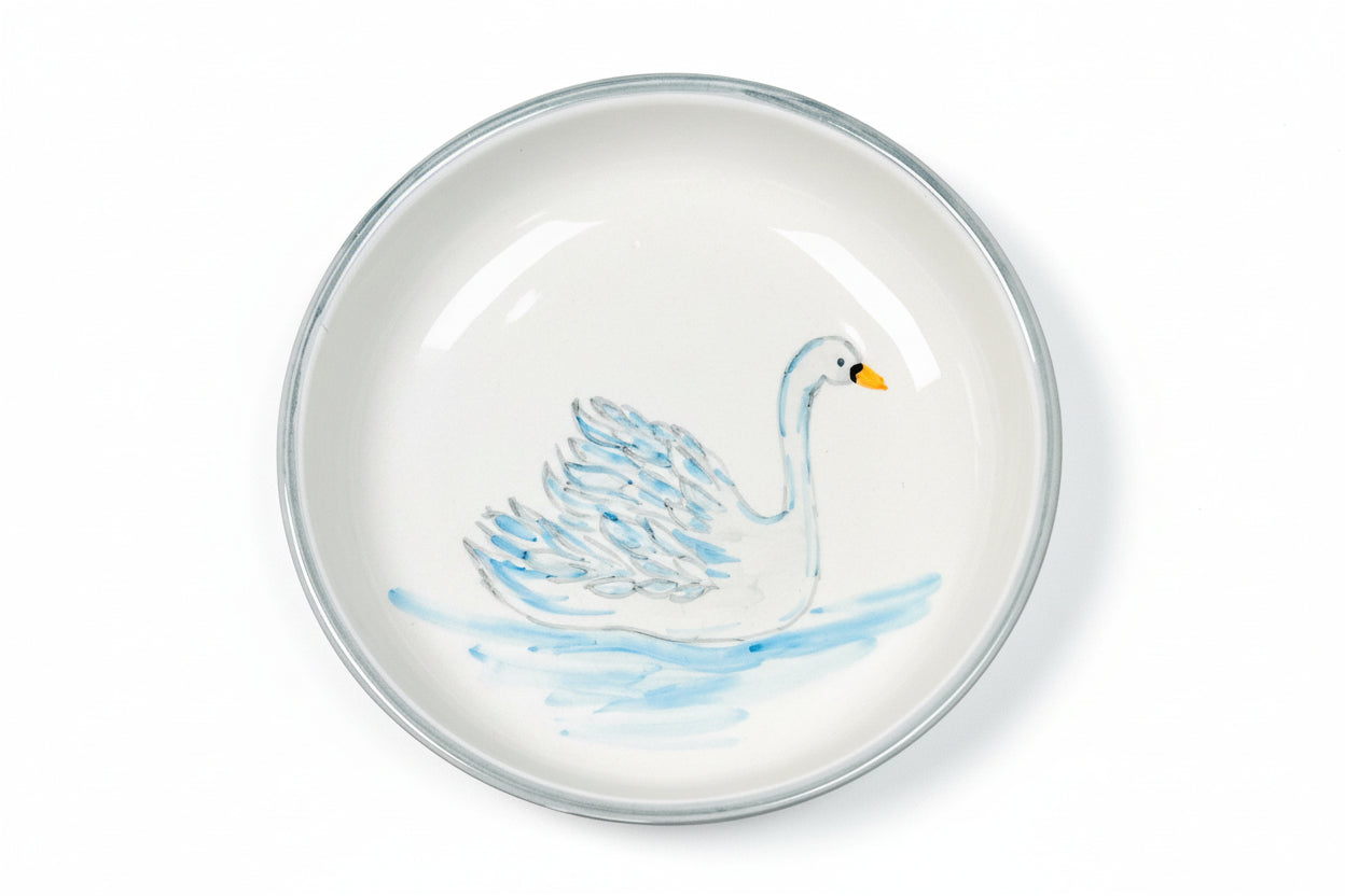 Schale "Schwanenglück" (Ø 18 cm, 5 cm Höhe)