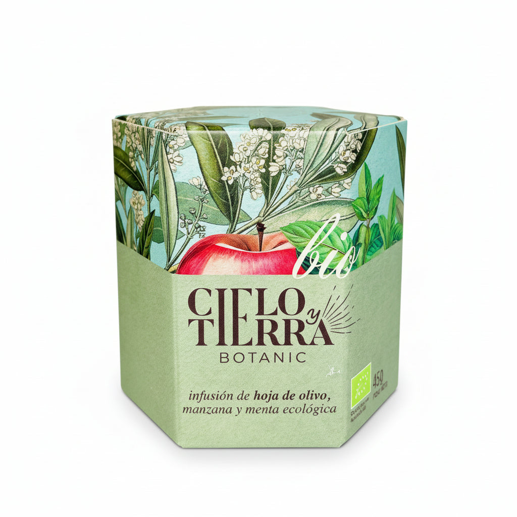 Cielo y tierra – Olivenblatttee mit Apfel & Minze