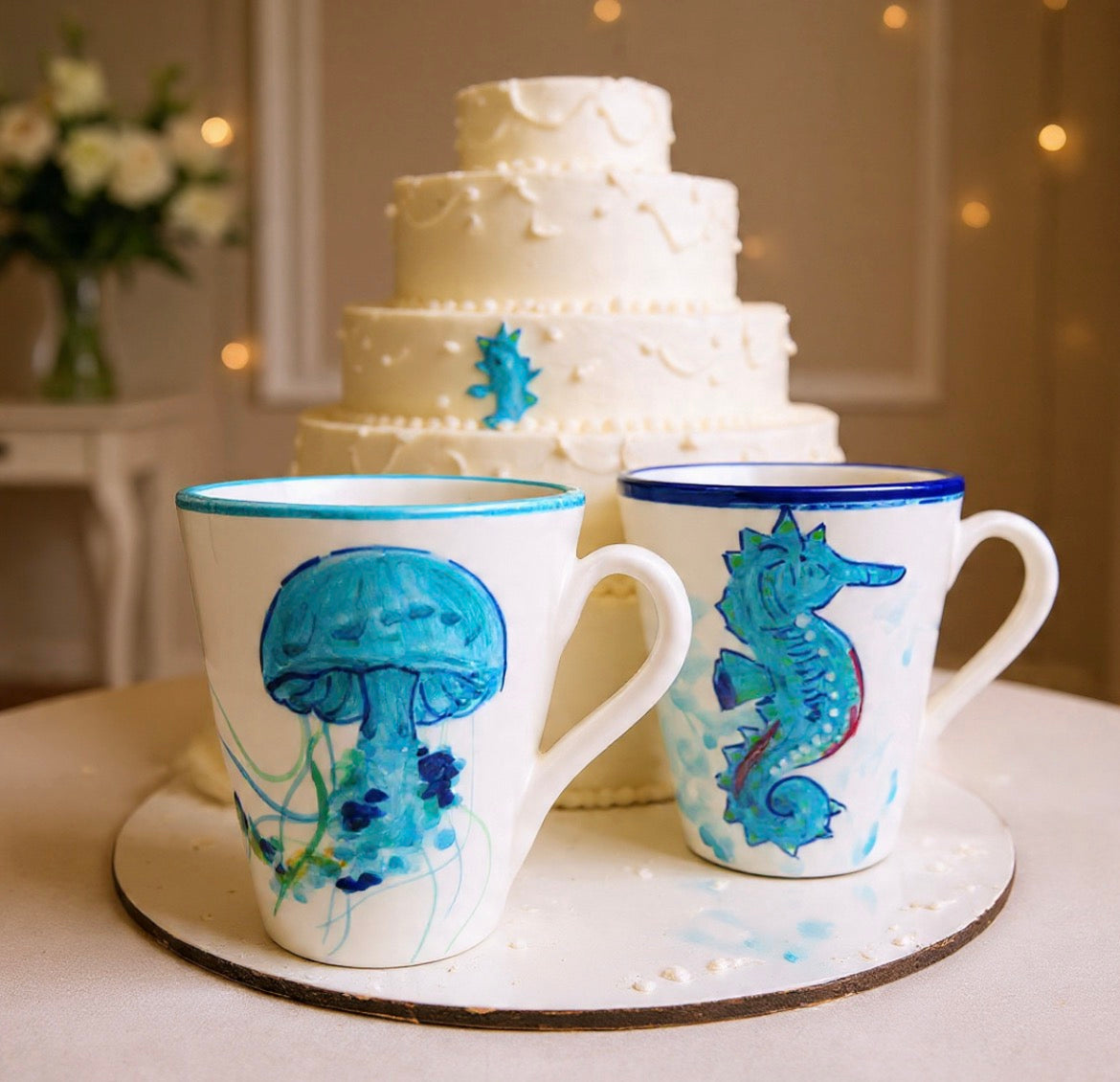 Kaffeetasse – Kollektion „Wilma die Quallenlady“, Höhe 11,5 cm, Ø 10 cm