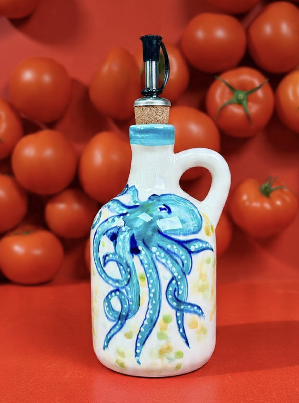 Ölflasche "Paulchen die Krake" ( 15 x 8 cm)